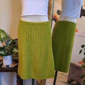 Vintage Green Knit Skirt